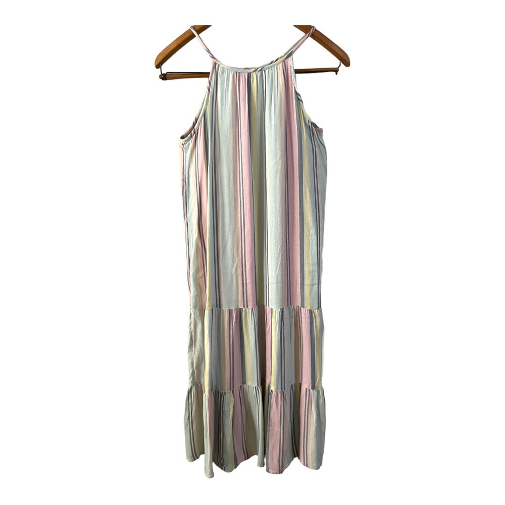 So Light Breezy Pastel Stripped Dress Juniors XL